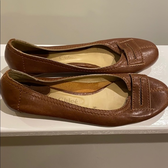 Chloe camel brown ballet flats - Picture 2 of 7